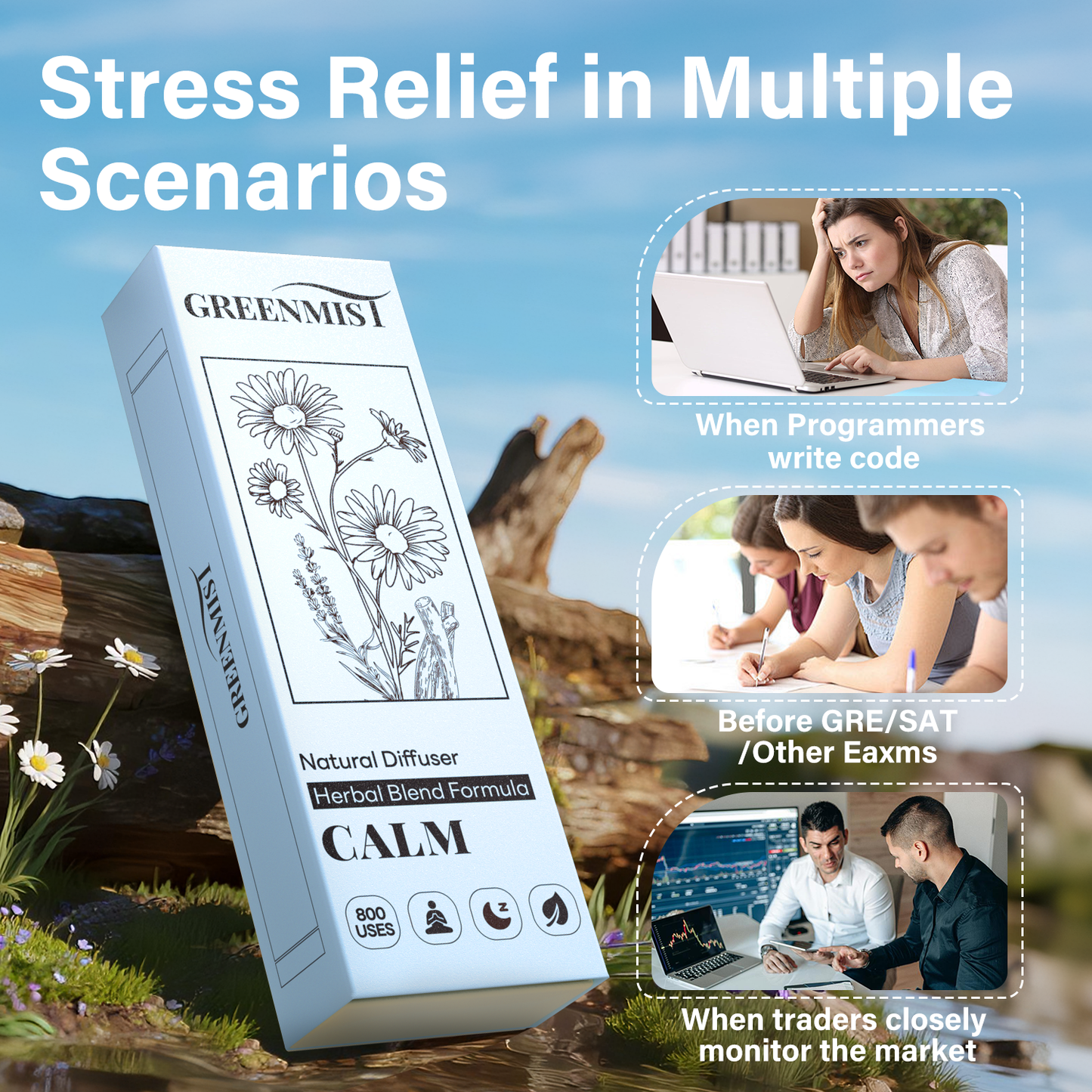 Blue Diffuser Calm - Nicotine-Free Herbal Diffuser for Relaxation